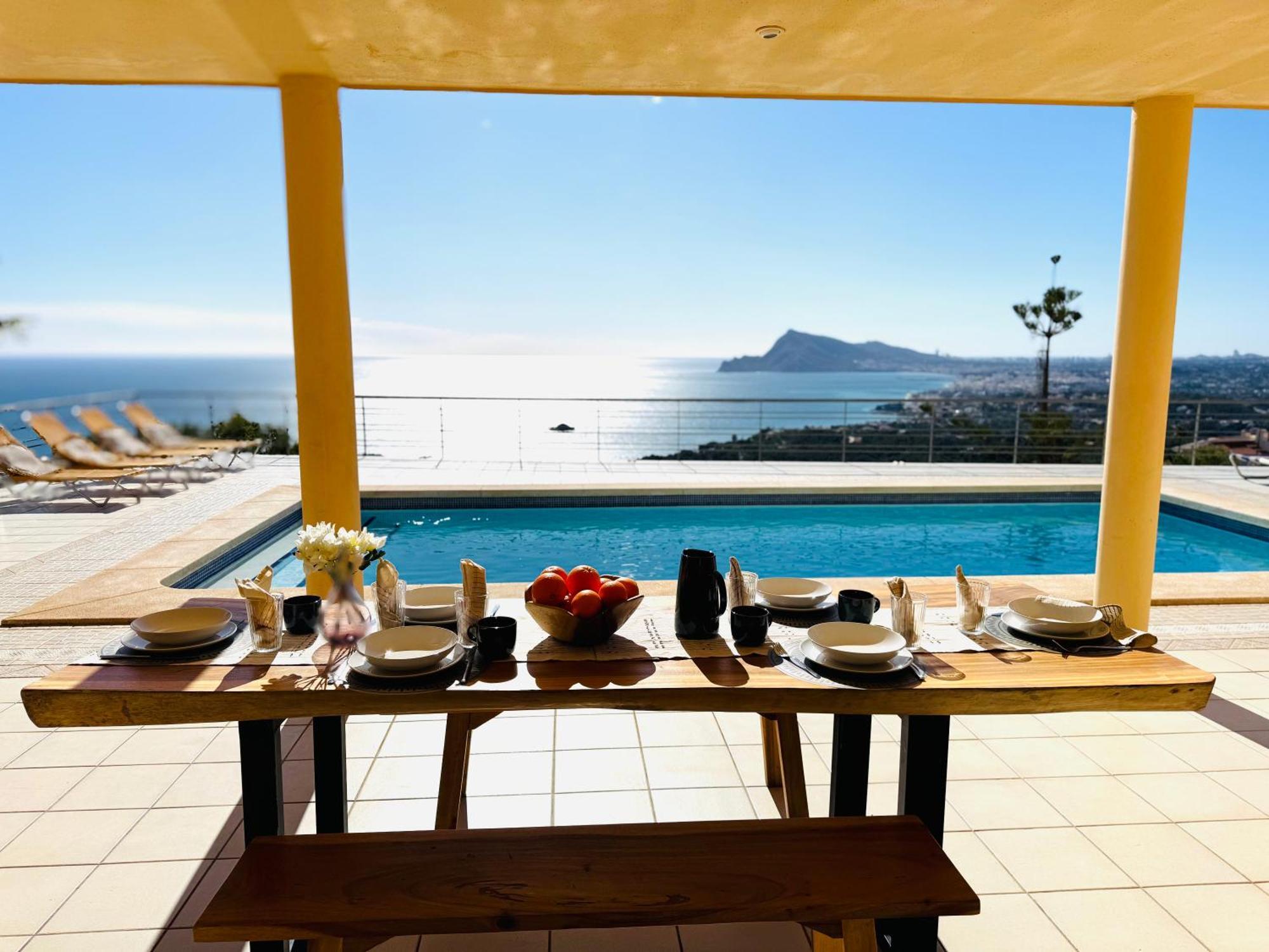Seaview 6Br Villa With Private Pool Altea Exterior photo
